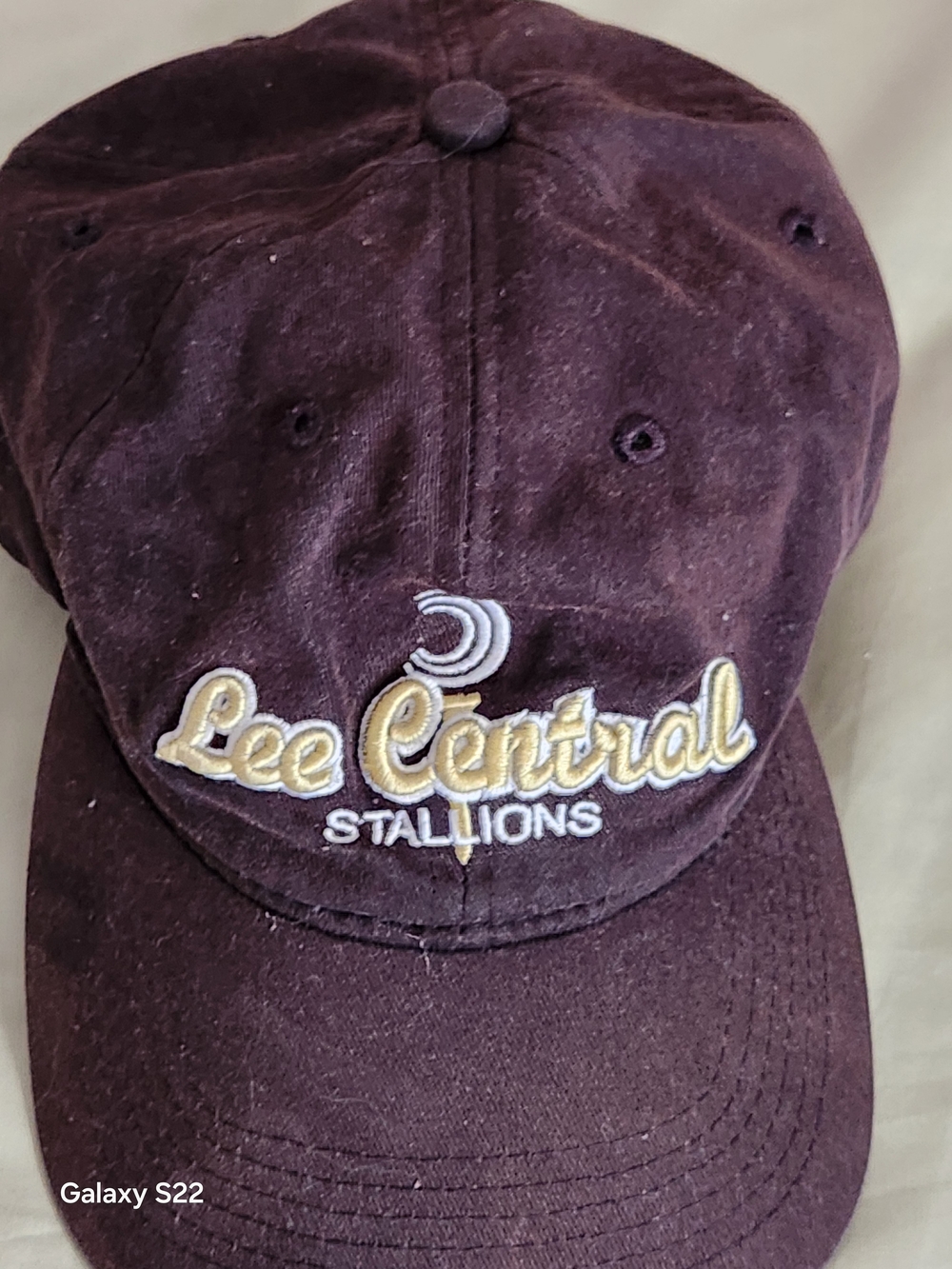 Pacifica Embroidered Logo Cap in Dark Plum and White